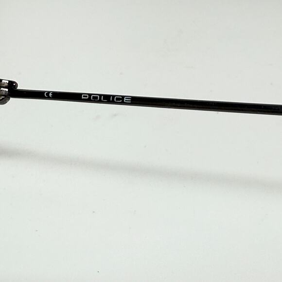 Police Float 4 VPL 803 COL. 0568 Eyeglasses Frames 51-21 Silver Black H18265‎